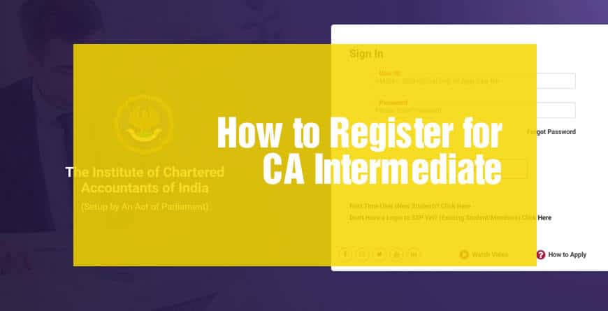 How to Register for CA Intermediate?